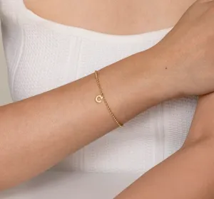 14K Yellow Gold Bujukan Initial C Bracelet