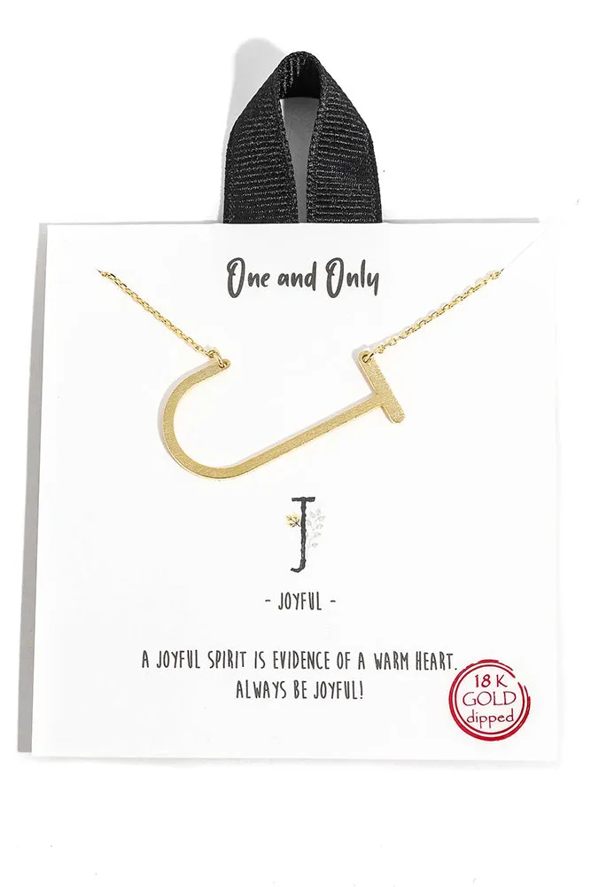 18k Gold Dipped Initial Letter Necklaces