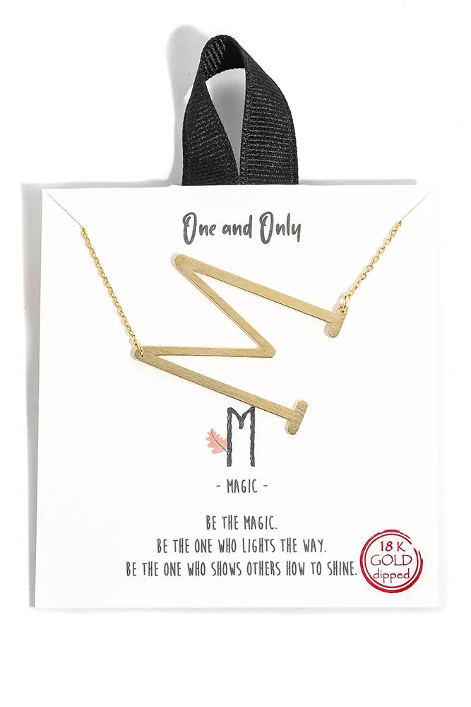 18k Gold Dipped Initial Letter Necklaces