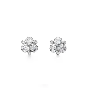 18K White Gold Classic Trio Earrings