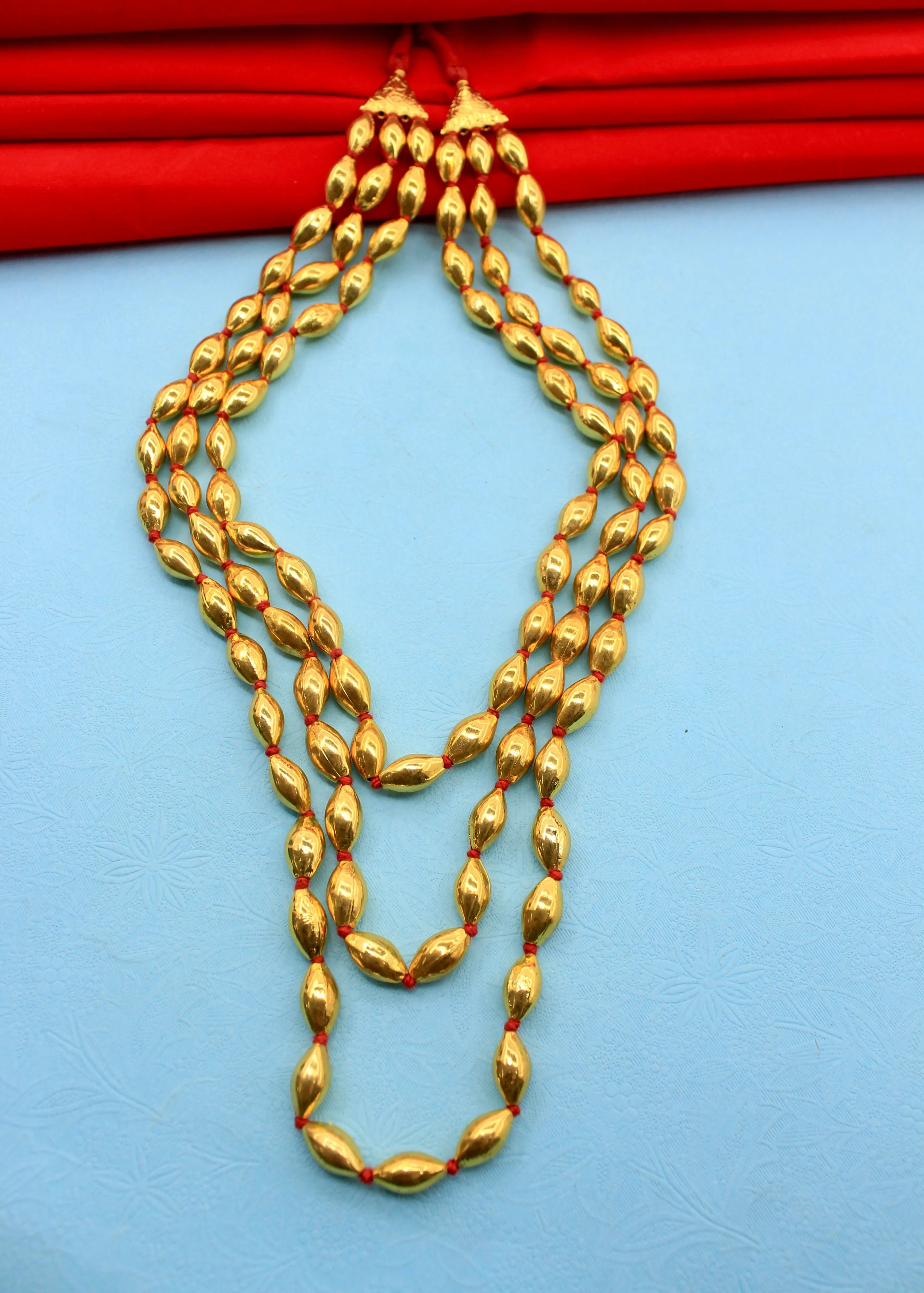 3 LAYER DHOLKI BEADS NECKLACE