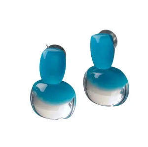 Acrylic Capri Blue Earrings