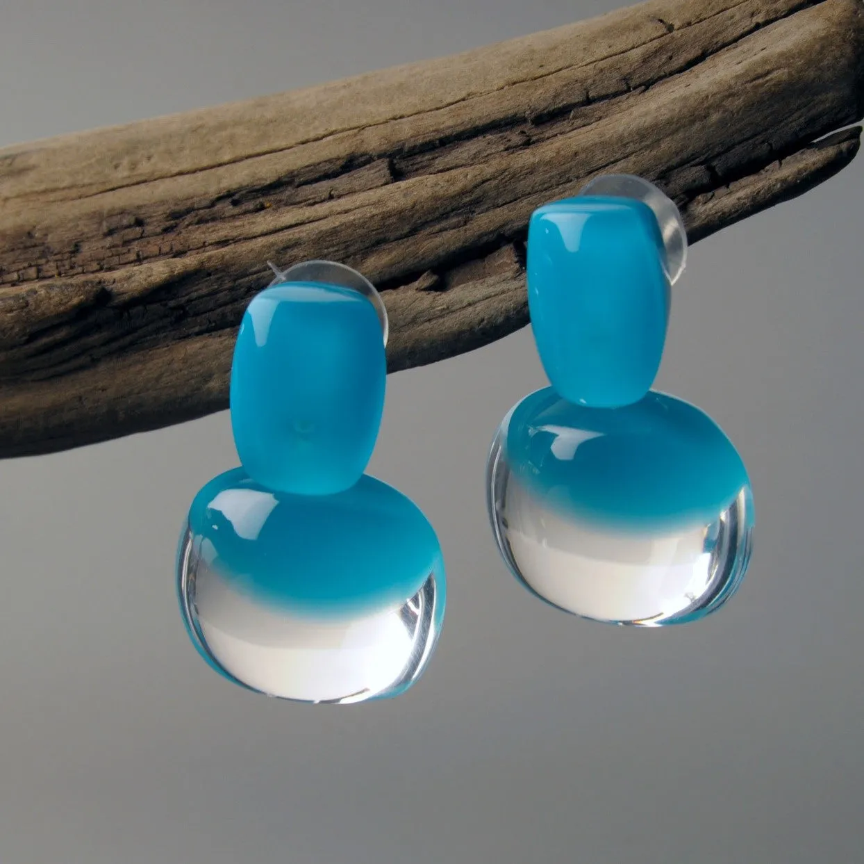 Acrylic Capri Blue Earrings