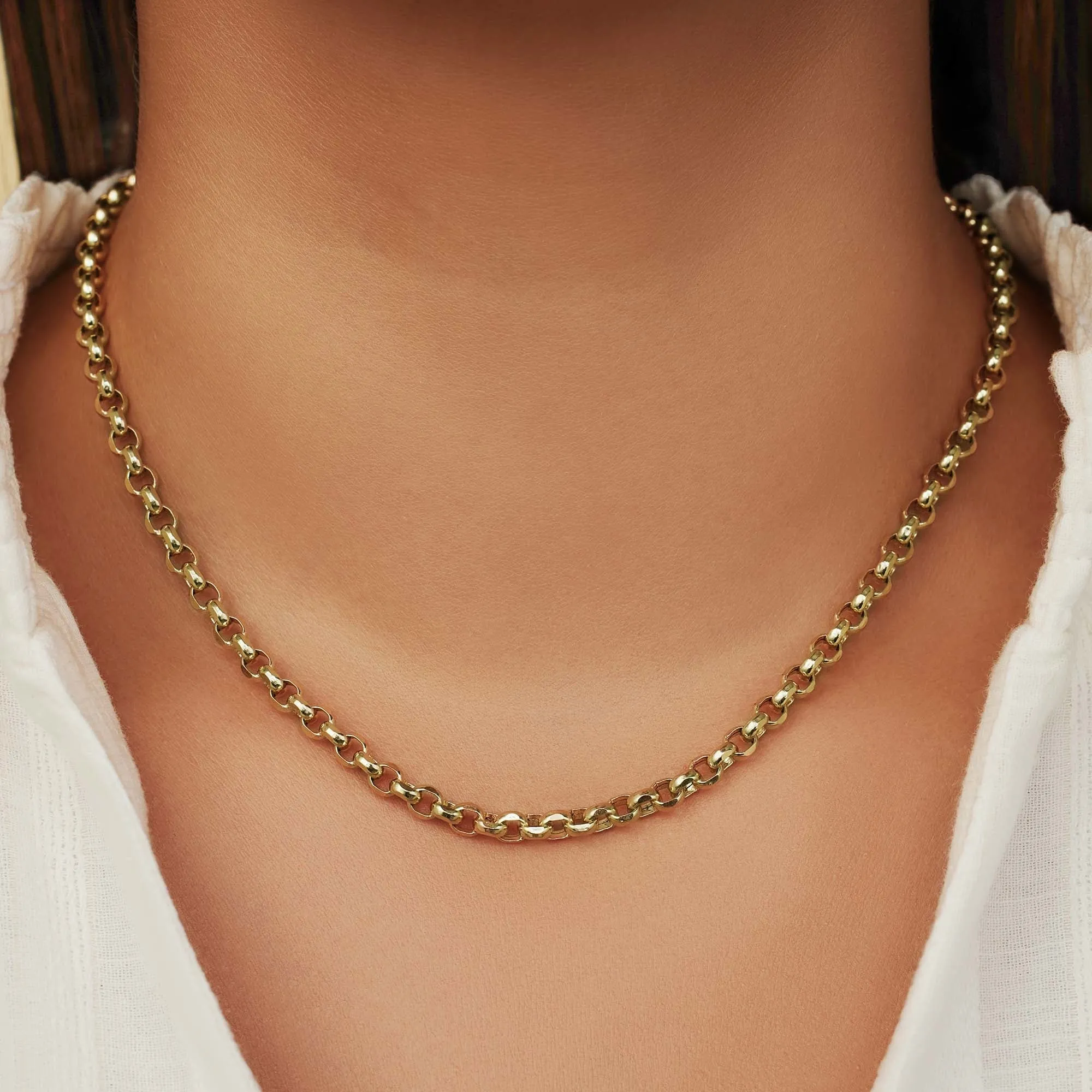 Aidee Pauline 14 karat gold necklace with chains