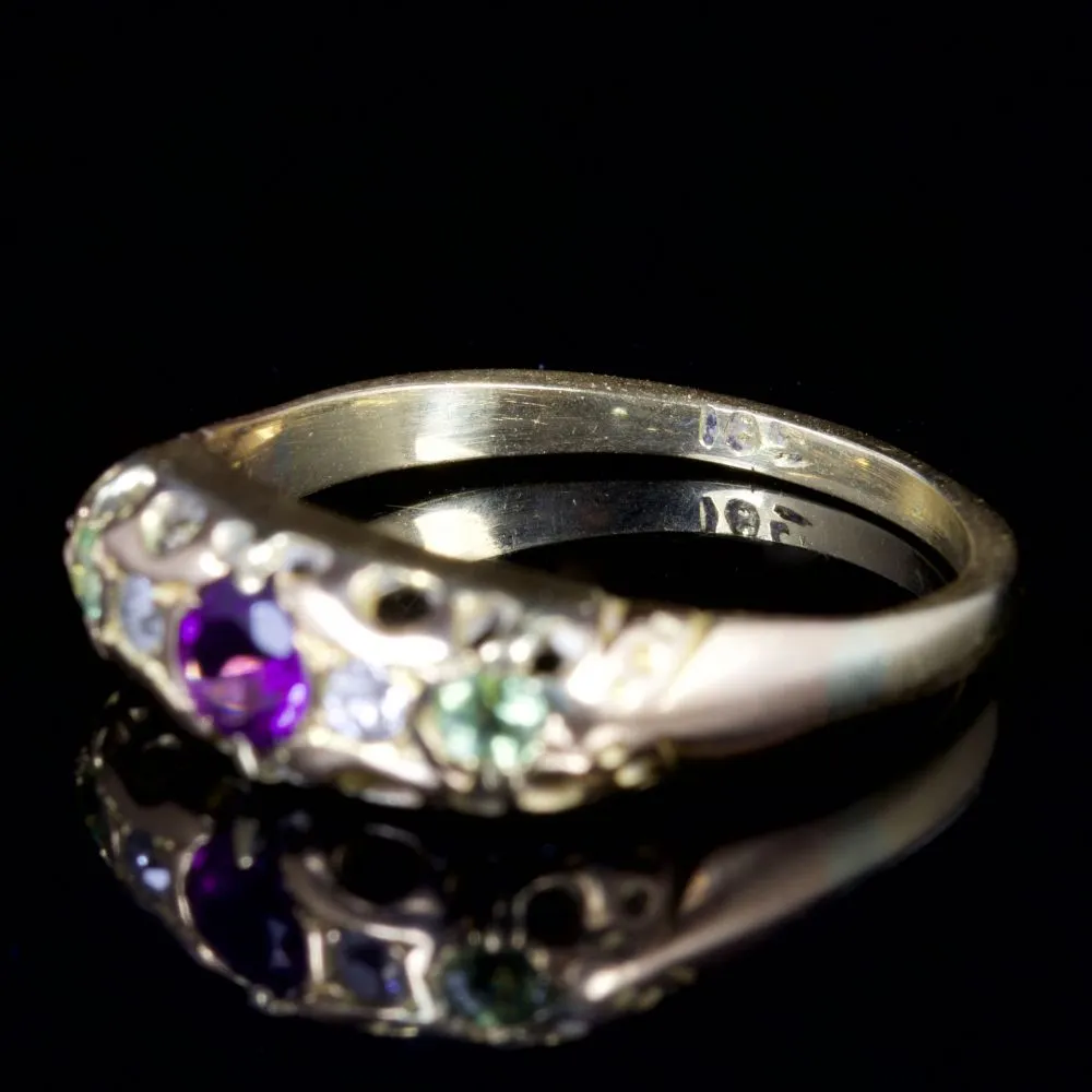 Antique Victorian Suffragette 18Ct Gold Ring Circa 1900