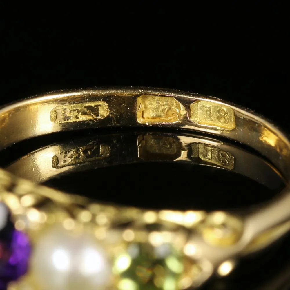 Antique Victorian Suffragette Ring 18Ct Gold Circa 1900.