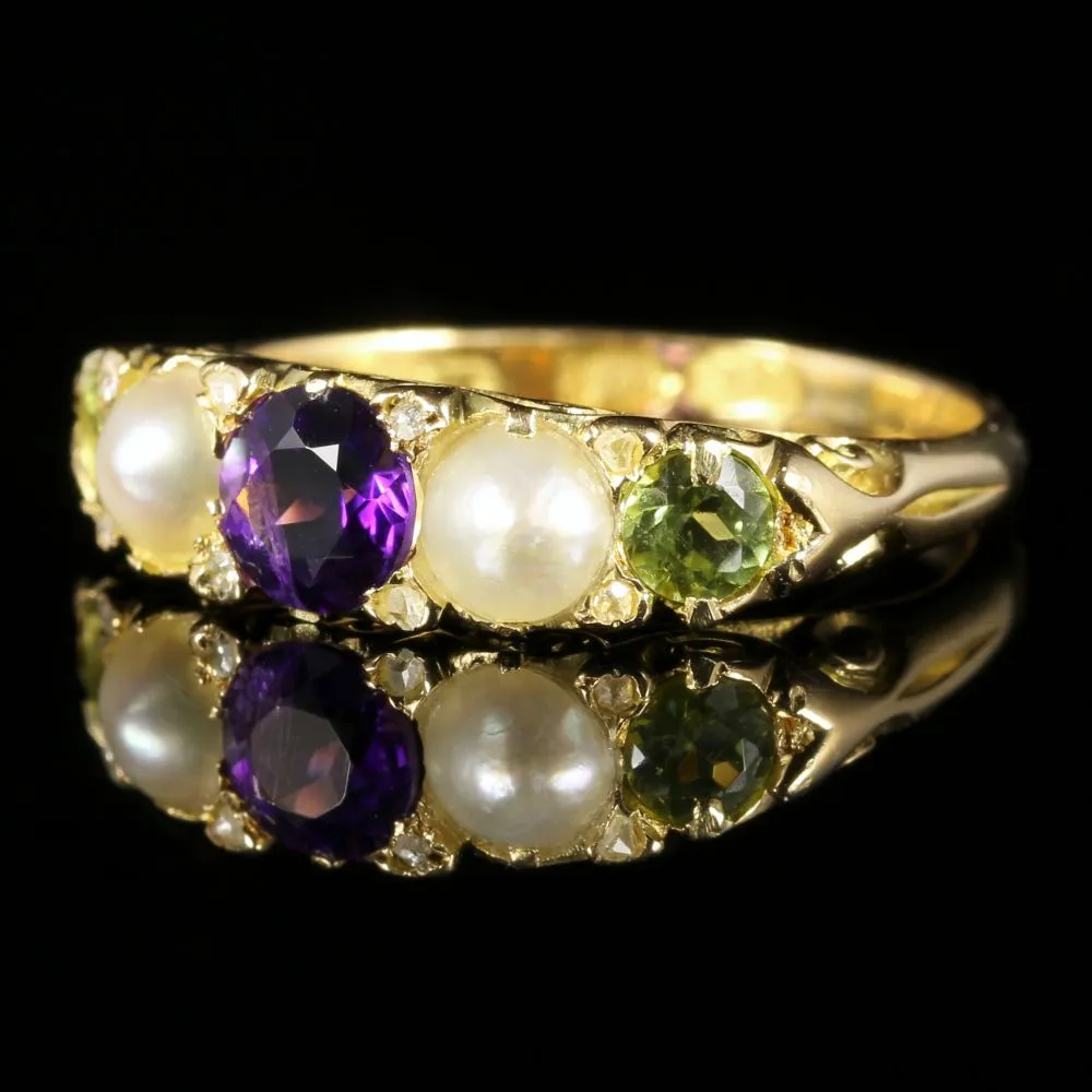 Antique Victorian Suffragette Ring 18Ct Gold Circa 1900.