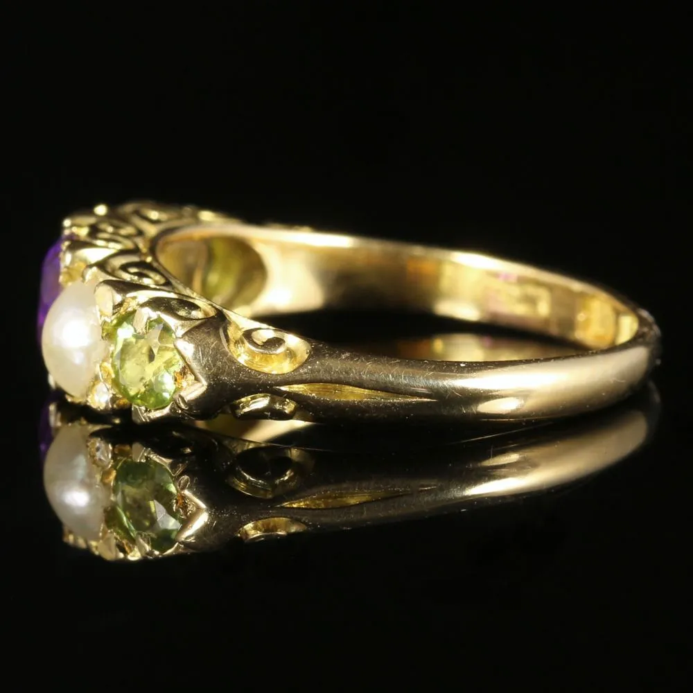 Antique Victorian Suffragette Ring 18Ct Gold Circa 1900.