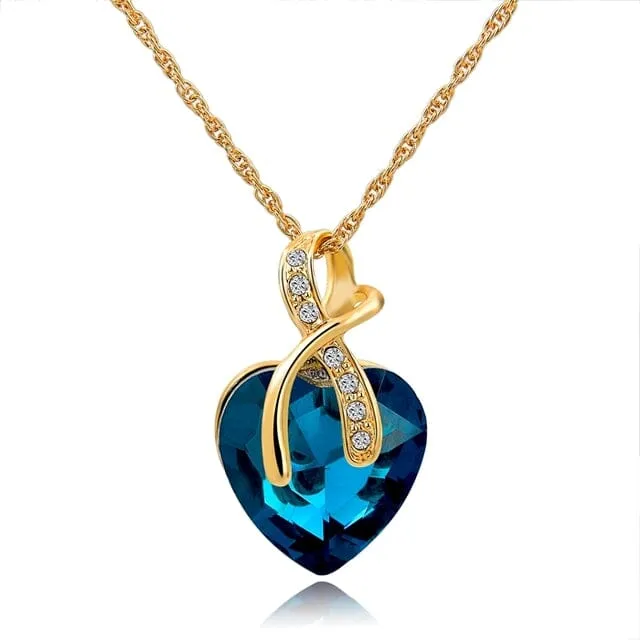 Austrian Crystal Heart Pendants