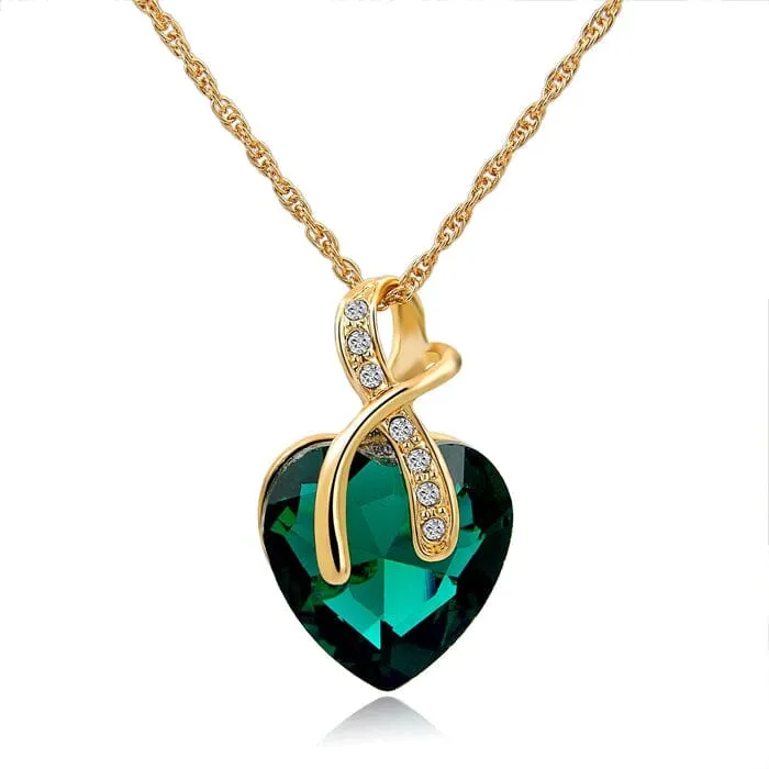 Austrian Crystal Heart Pendants