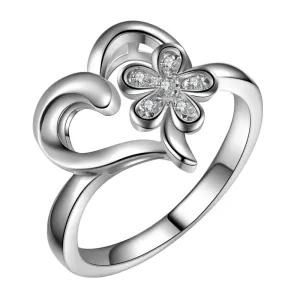 beautiful charms  love heart flower Wholesale 925 jewelry silver plated ring size 6 7 8 9 ,fashion jewelry Ring for Women,