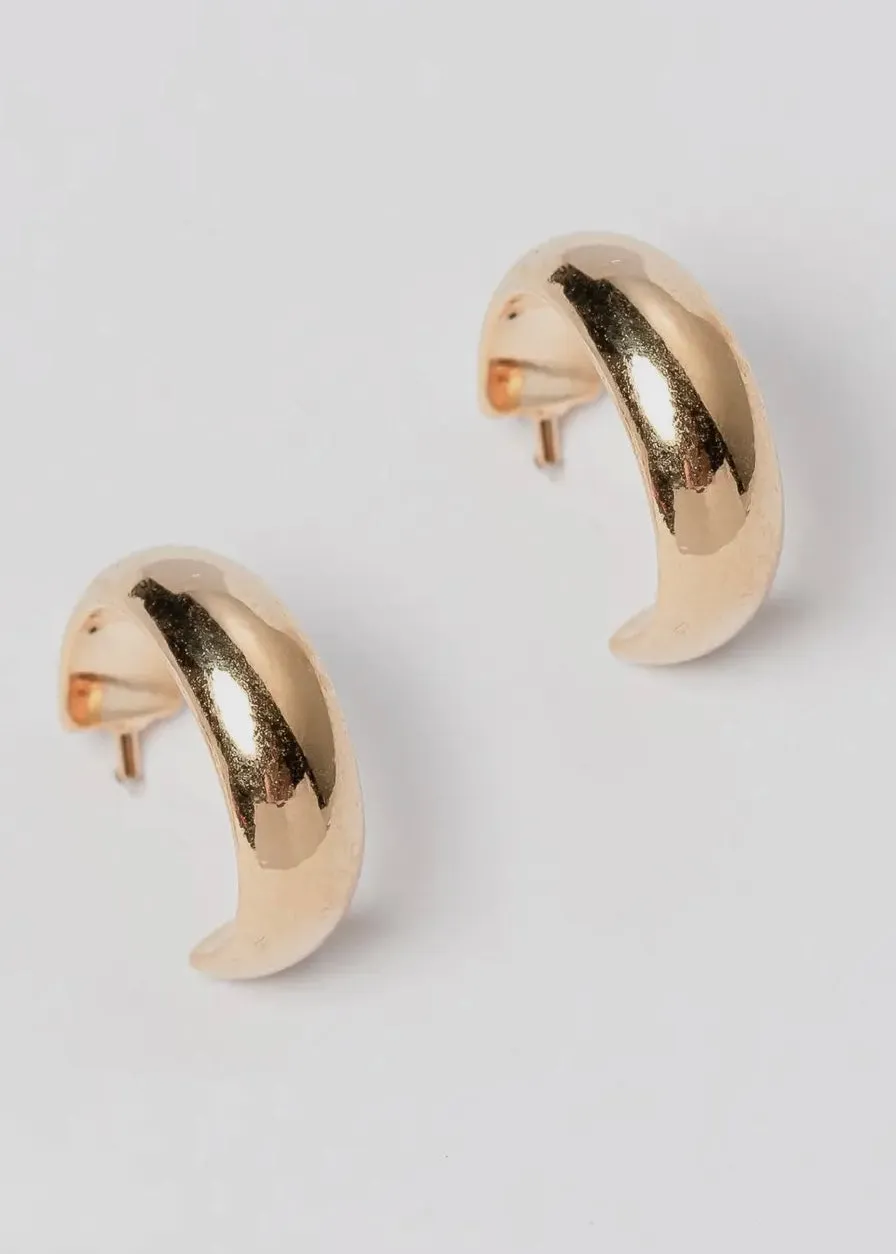 Bold 18k Gold Dipped Earrings