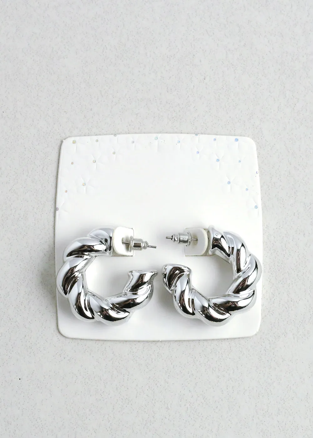 Bold Twisted Hoop Earrings