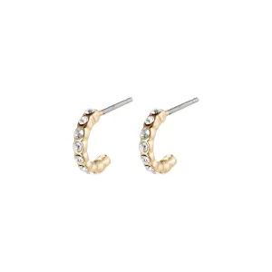 BRIGITTE crystal half hoops gold-plated