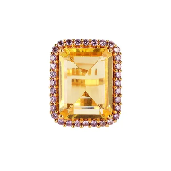 BuDhaGirl Citrine/Amethyst Nebula Ring