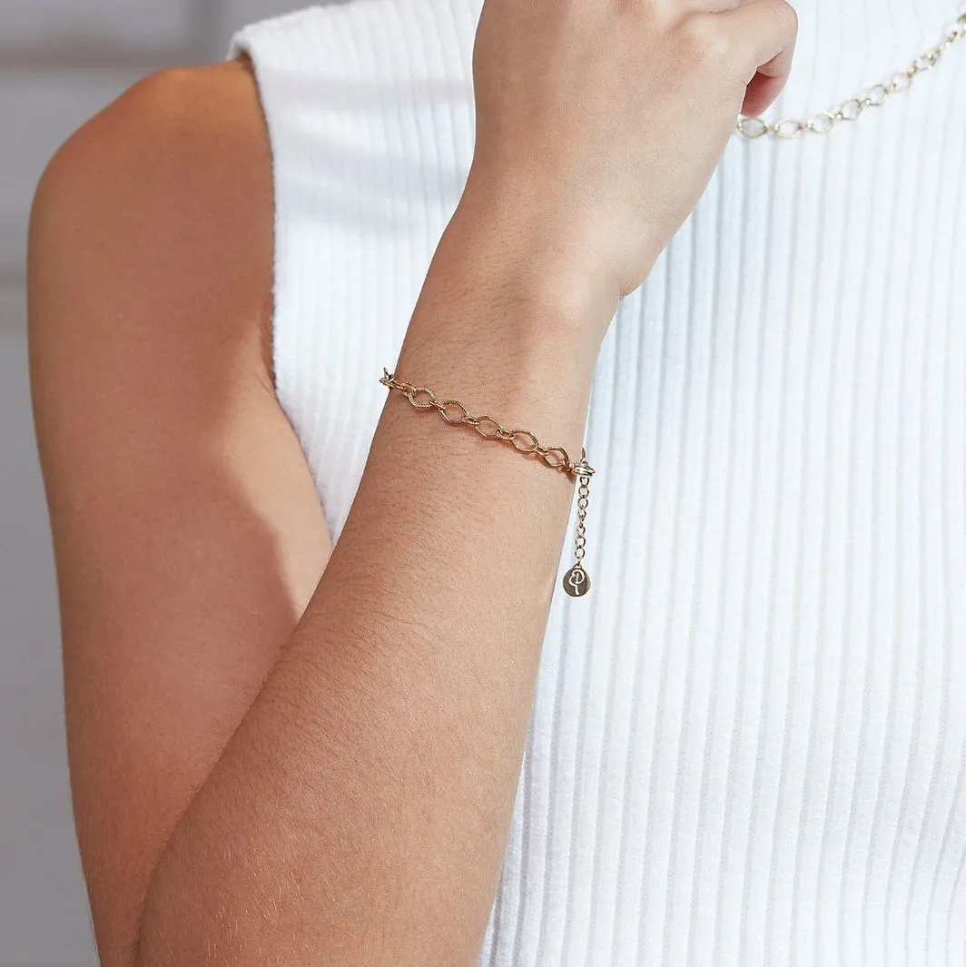 Carreau Chain Bracelet Gold