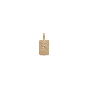 CHARM crystal K pendant, gold-plated