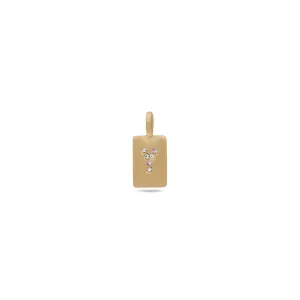 CHARM crystal Y pendant, gold-plated