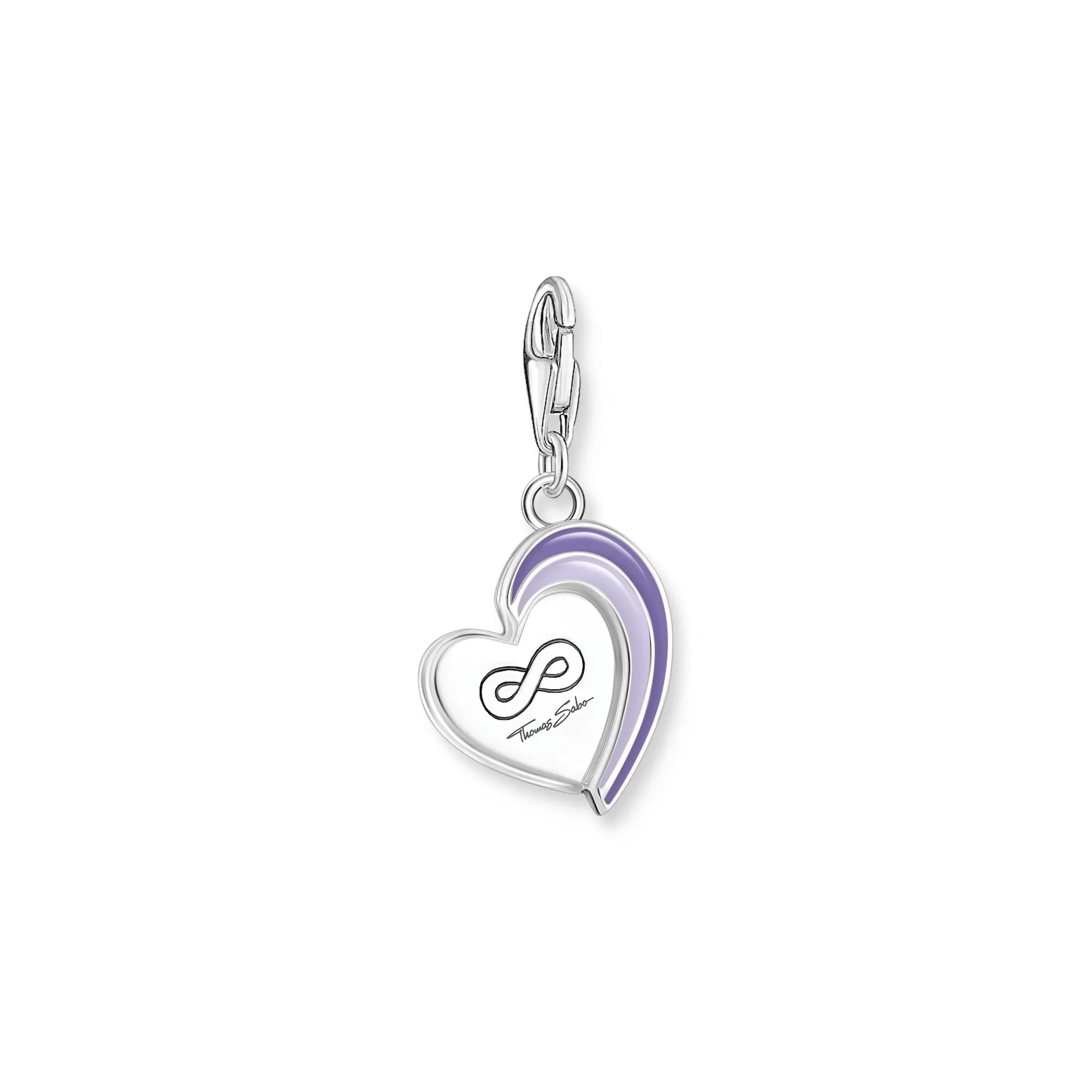 Charm Pendant BEST FRIENDS with violet cold enamel