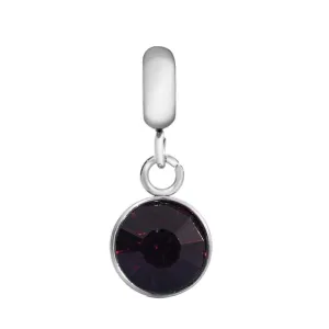 Children's 'February Birthstone' Amethyst Coloured Crystal Drop Charm