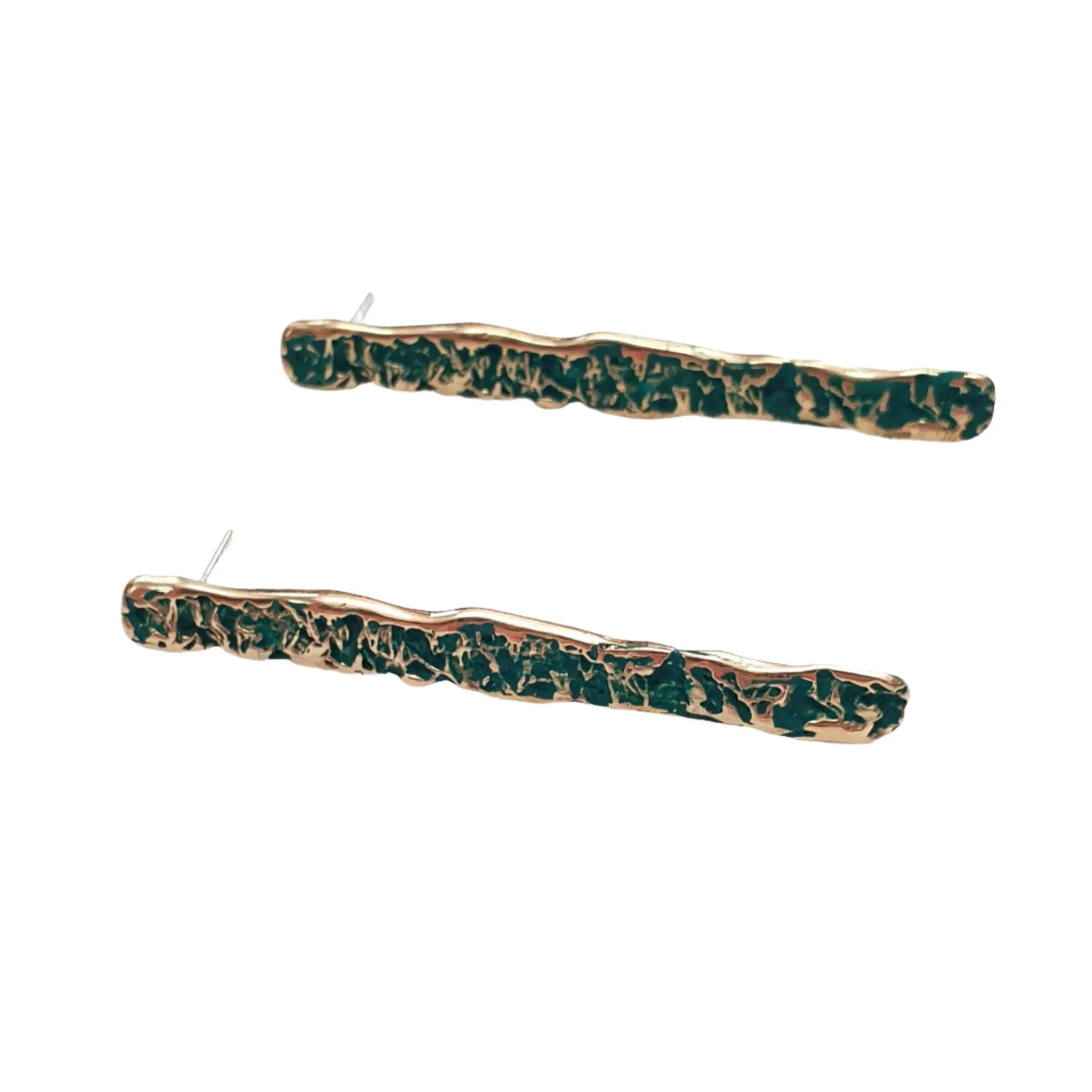 Crackle Texture Bar Earrings in various colours