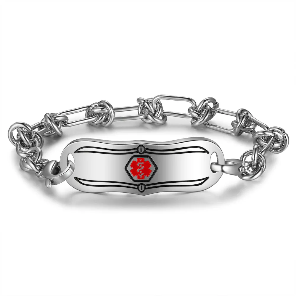 Custom Medical Stainless Steel Bracelet