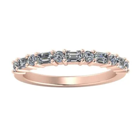 Dara Baguette & Round Trendy Moissanite Wedding Ring