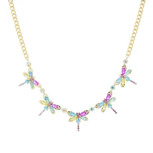 Delicate Dragonflies Necklace