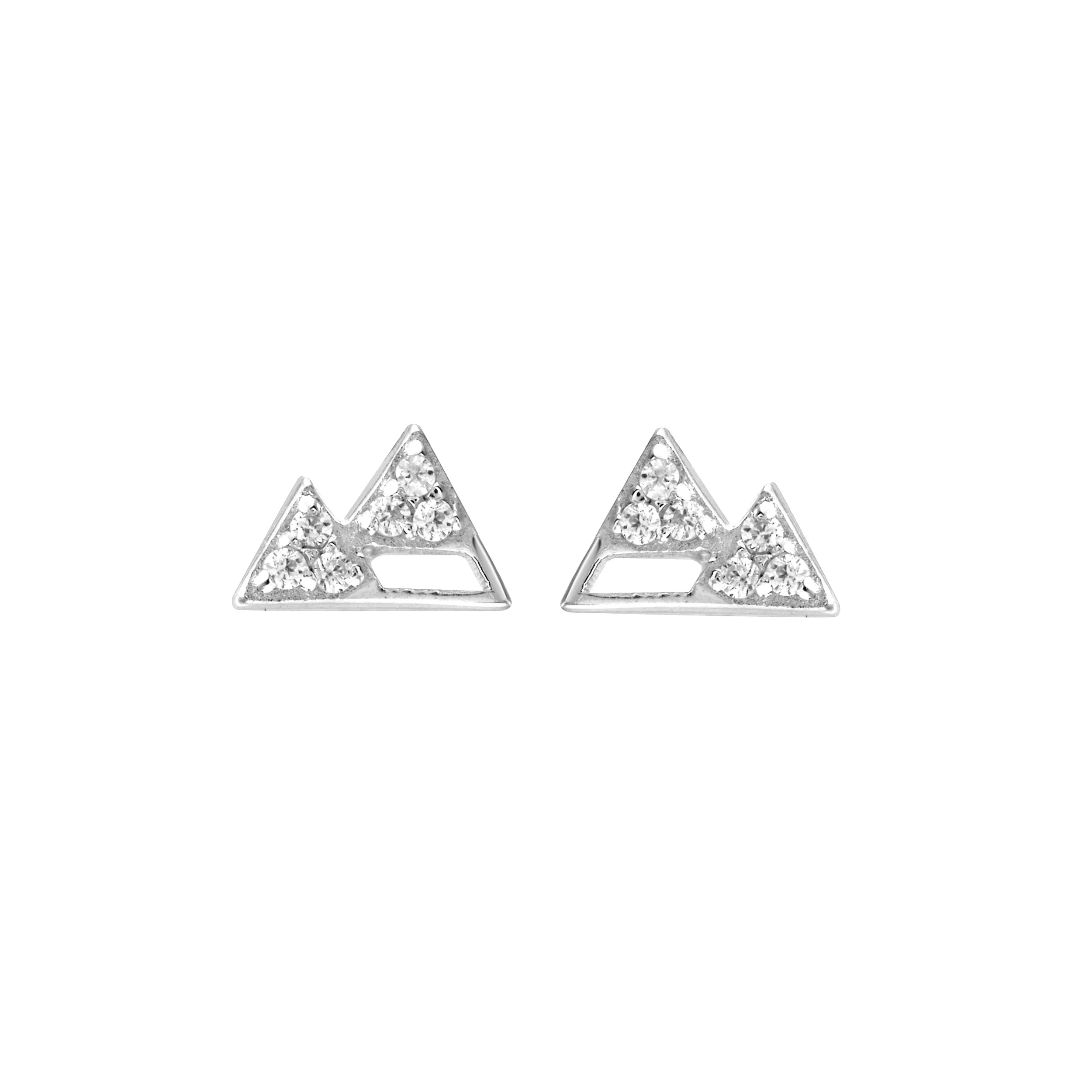 Denver Pavé Mountain Earrings