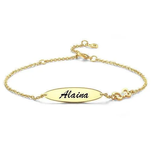 Engraved Bracelet Personalized Bracelet Name Jewelry