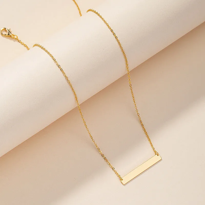 European and American Trendy Jewelry: Stylish Square Pendant Necklaces for Retailers