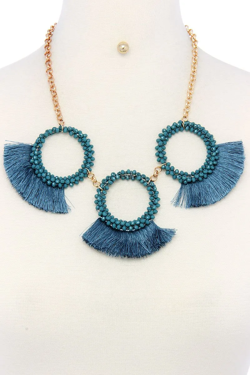 Fashion chunky stylish necklace and earring set