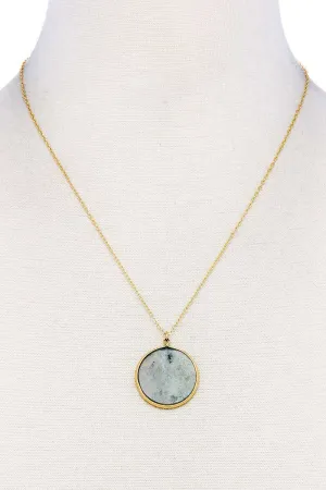 Fashion Circle Pendant Chic Necklace