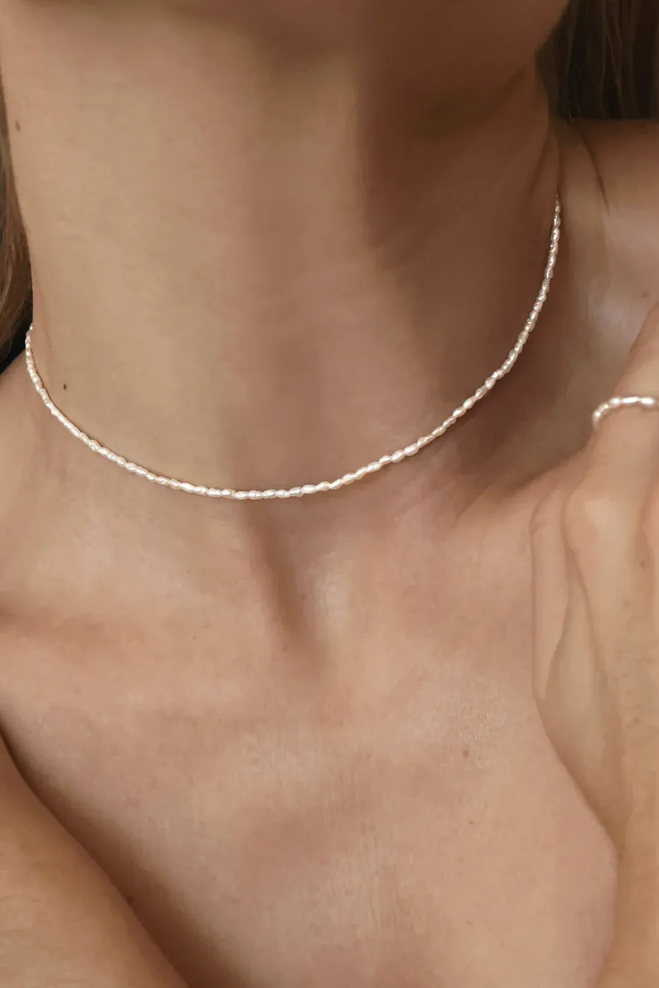 Fine Pearl Necklace - Gold