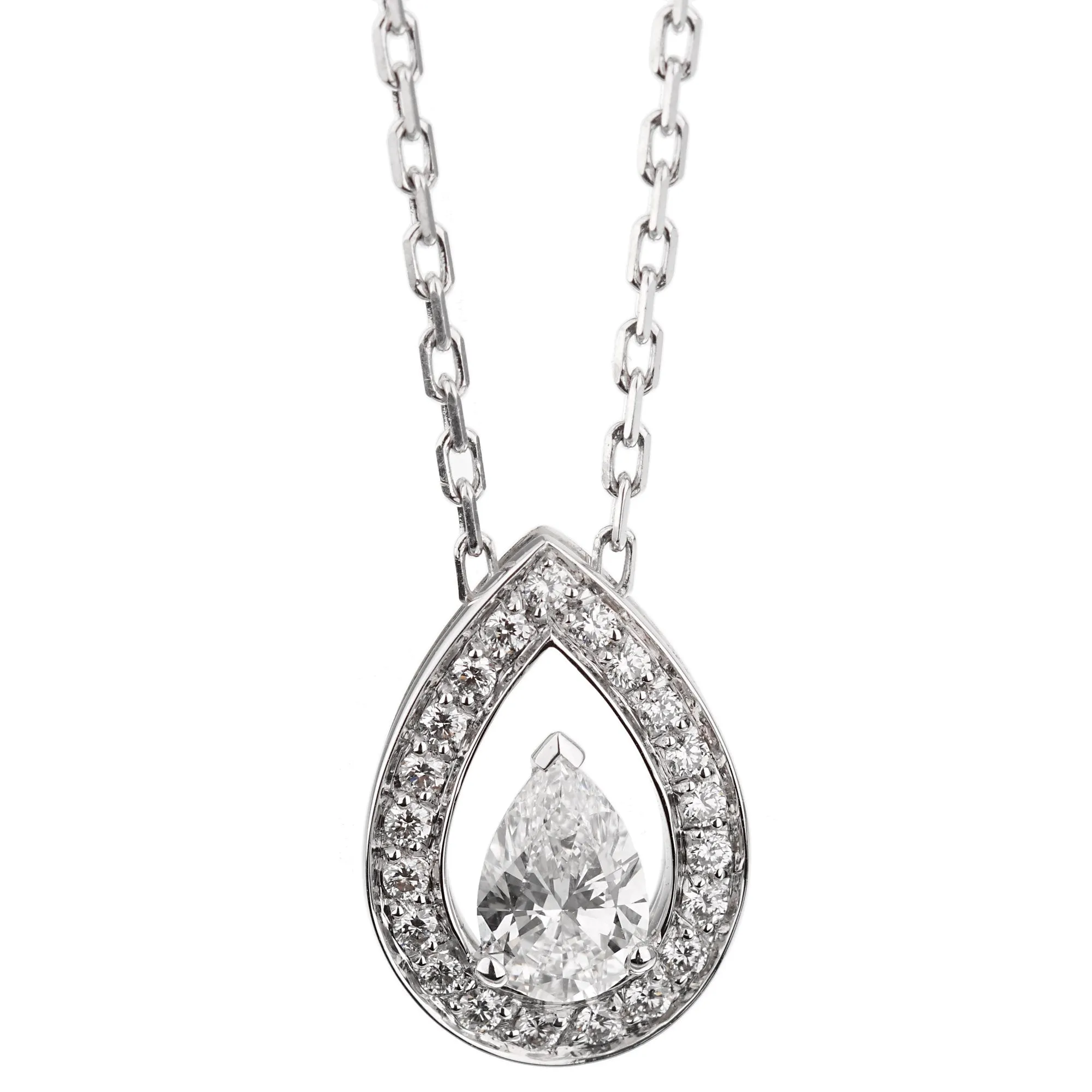 Fred of Paris .79ct Lovelight White Gold Diamond Necklace