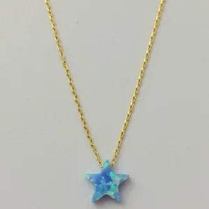 Gammie Opal Star Fine Chain Gold Plated Necklace