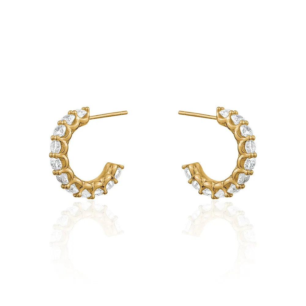 HALF MOON CZ EARRINGS