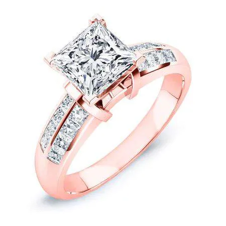 Heather - GIA Natural Princess Diamond Engagement Ring