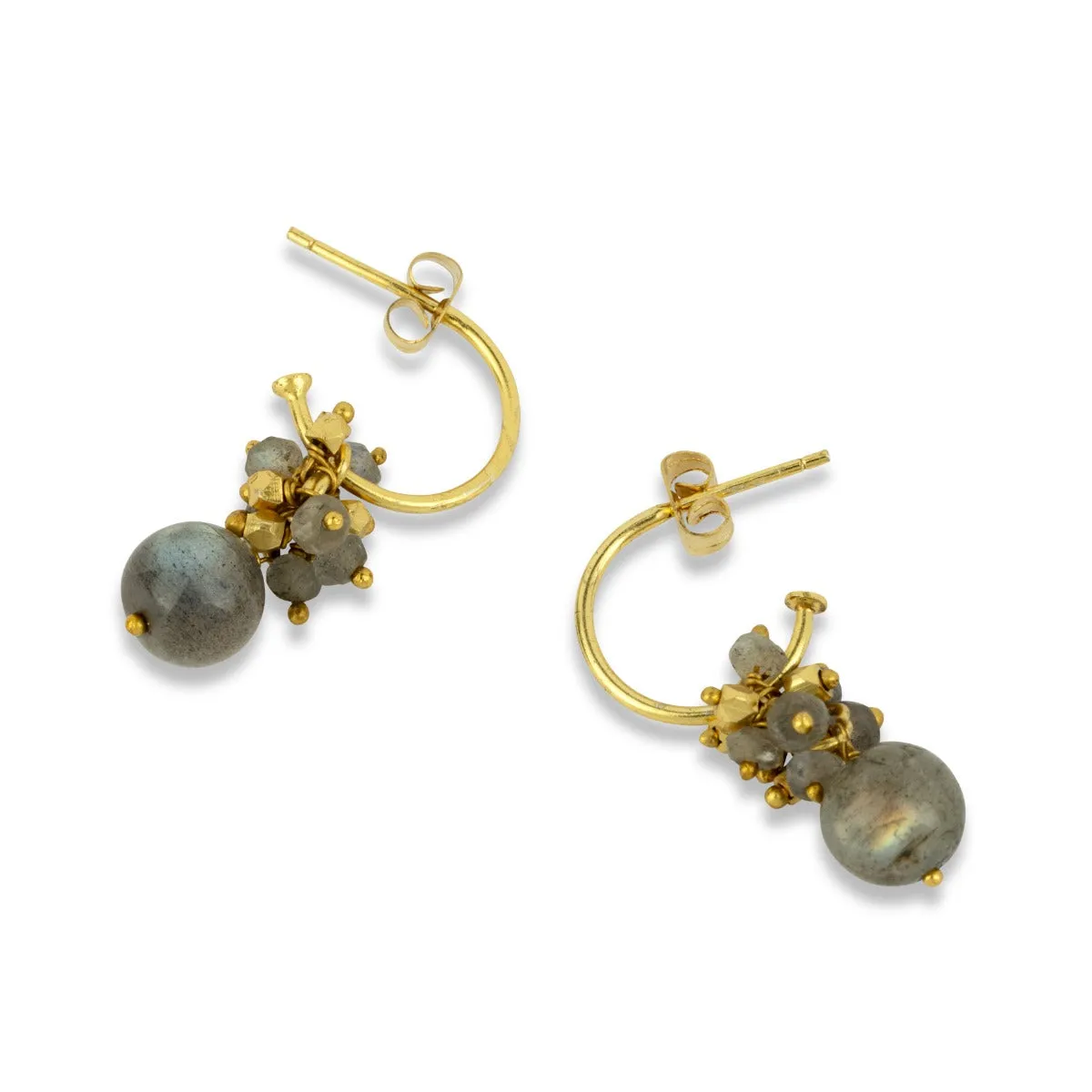 Hollie Labradorite Hoop Earrings