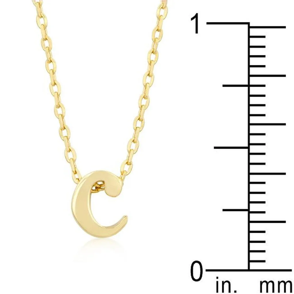 Initial C Gold Pendant