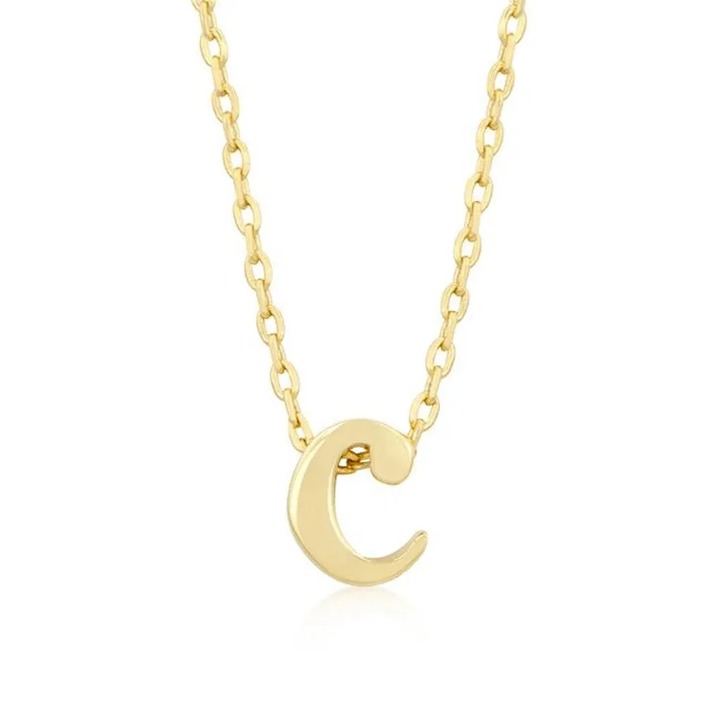 Initial C Gold Pendant