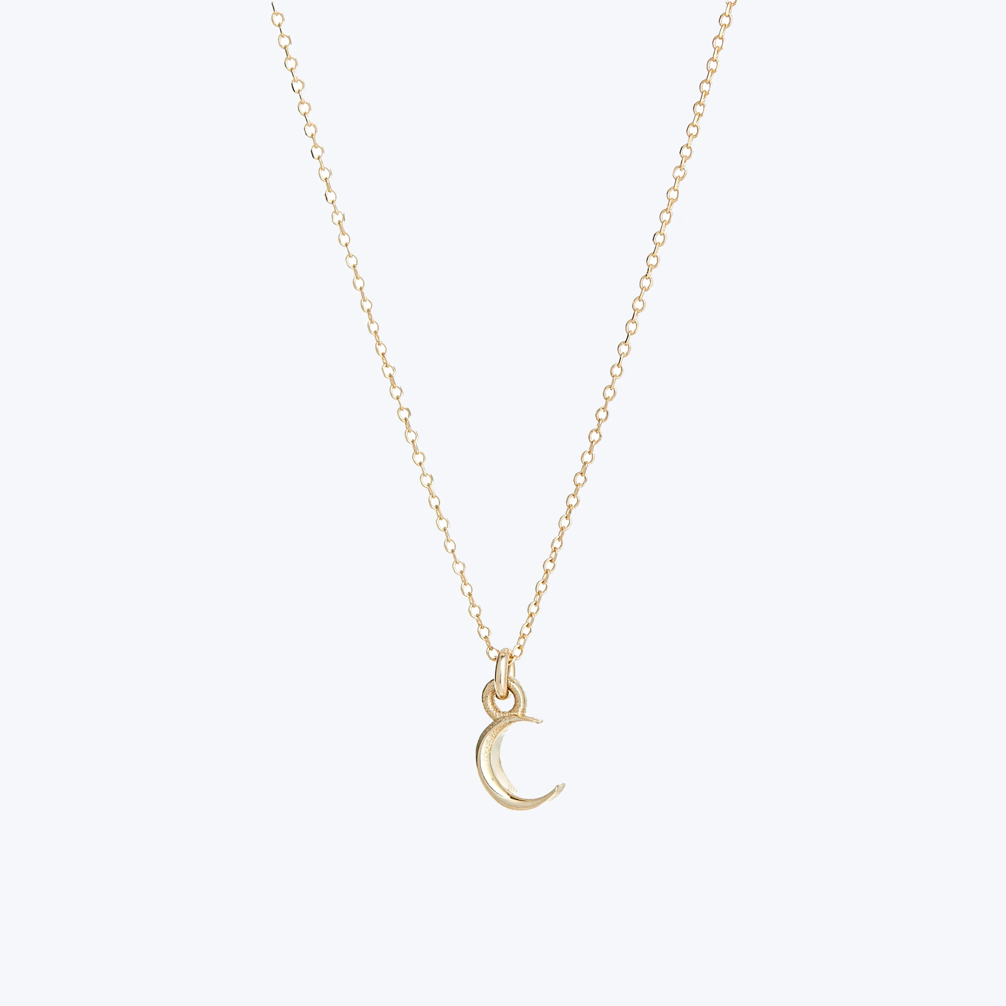 Itty Bitty Crescent Moon Charm Necklace