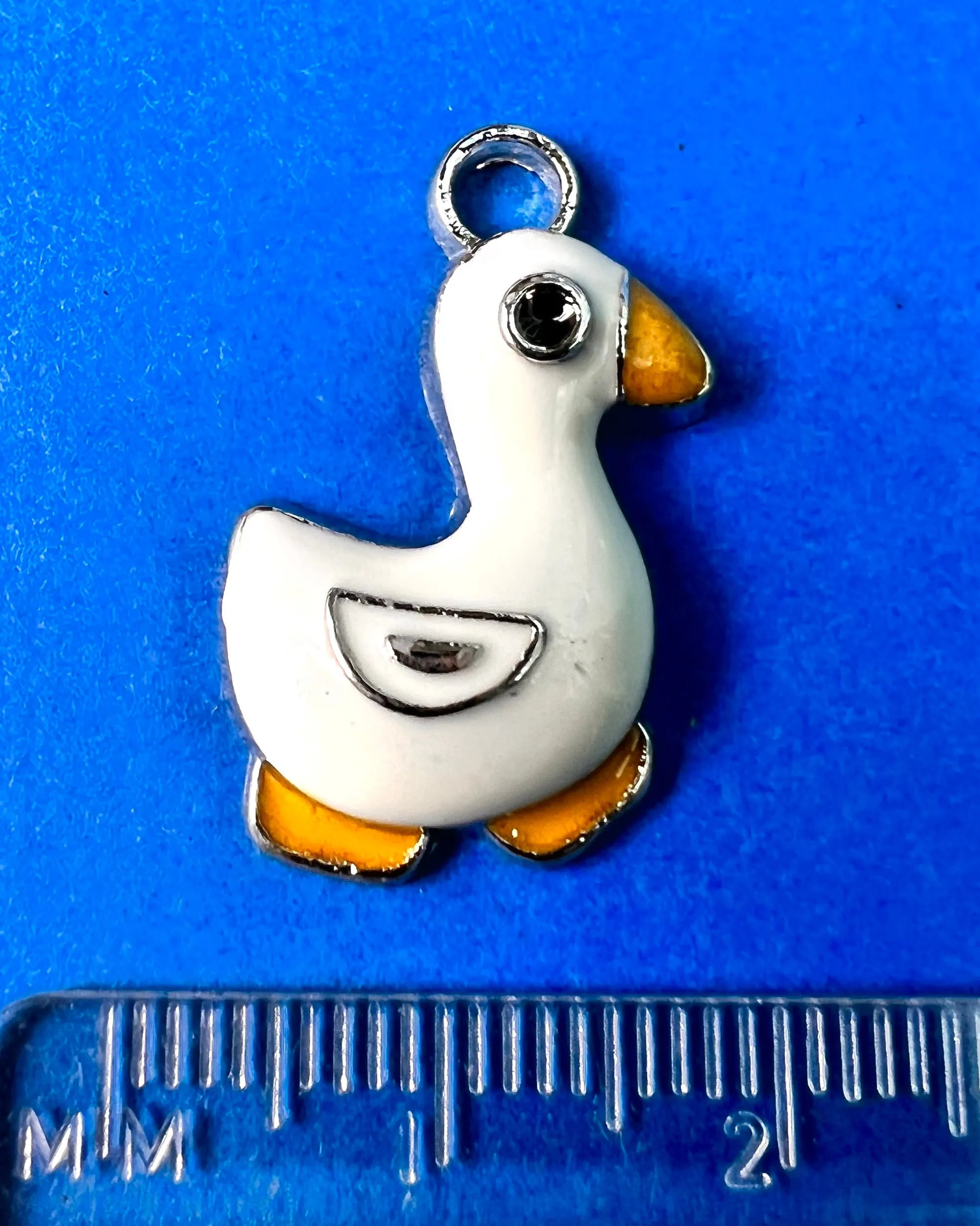 Jolly 2cm Enamel Duck Charm / Pendant