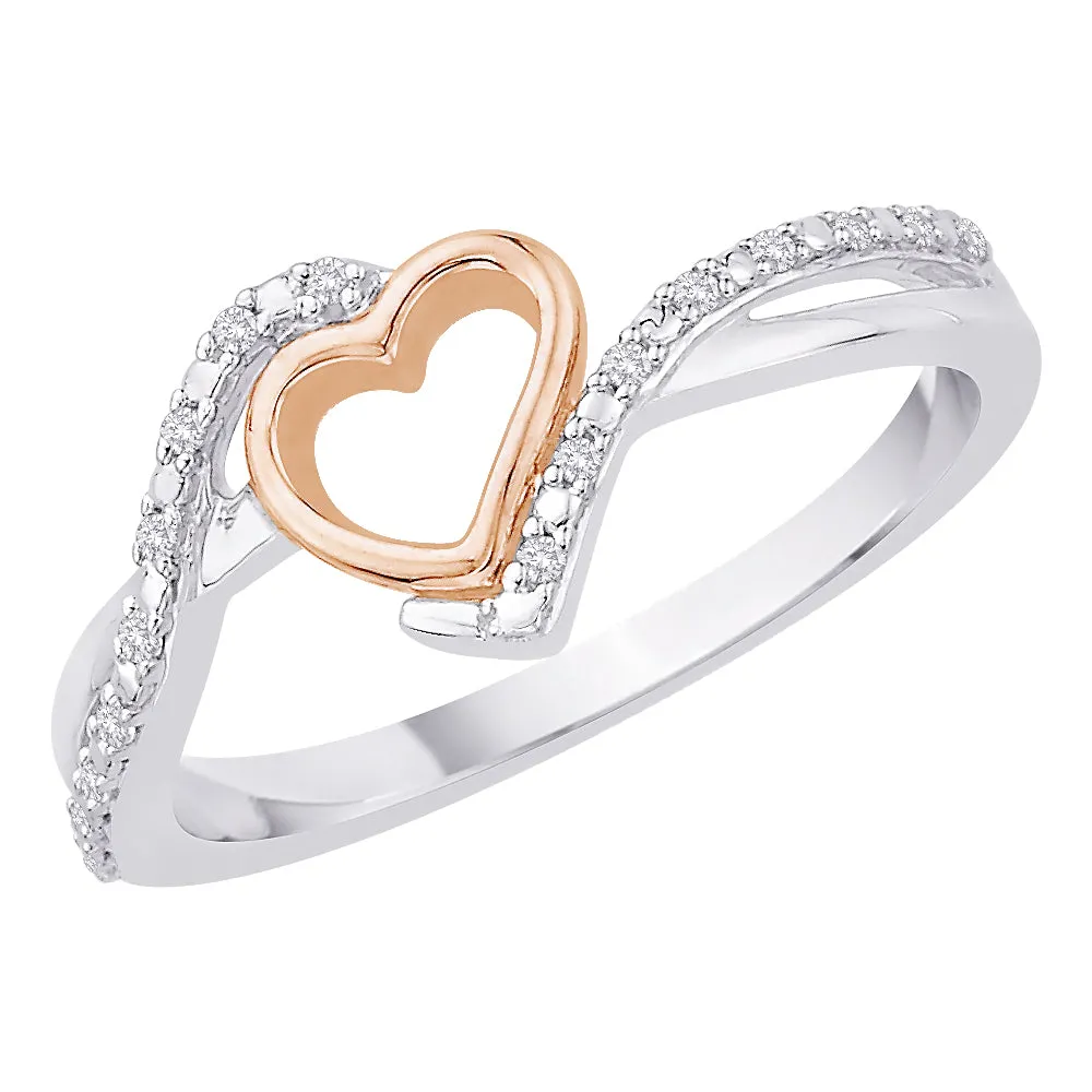 KATARINA Diamond Heart Ring (1/20 cttw, IJ-SI)