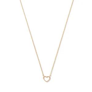 La Concorde Amore 14 karat rose gold necklace with heart