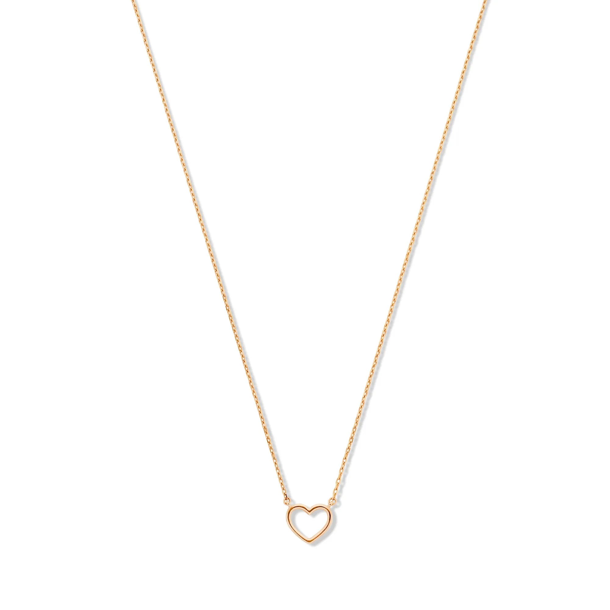 La Concorde Amore 14 karat rose gold necklace with heart