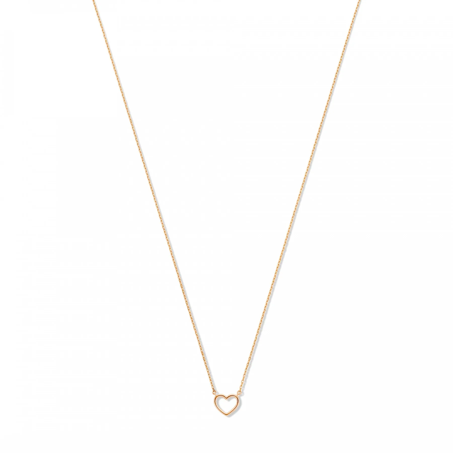 La Concorde Amore 14 karat rose gold necklace with heart