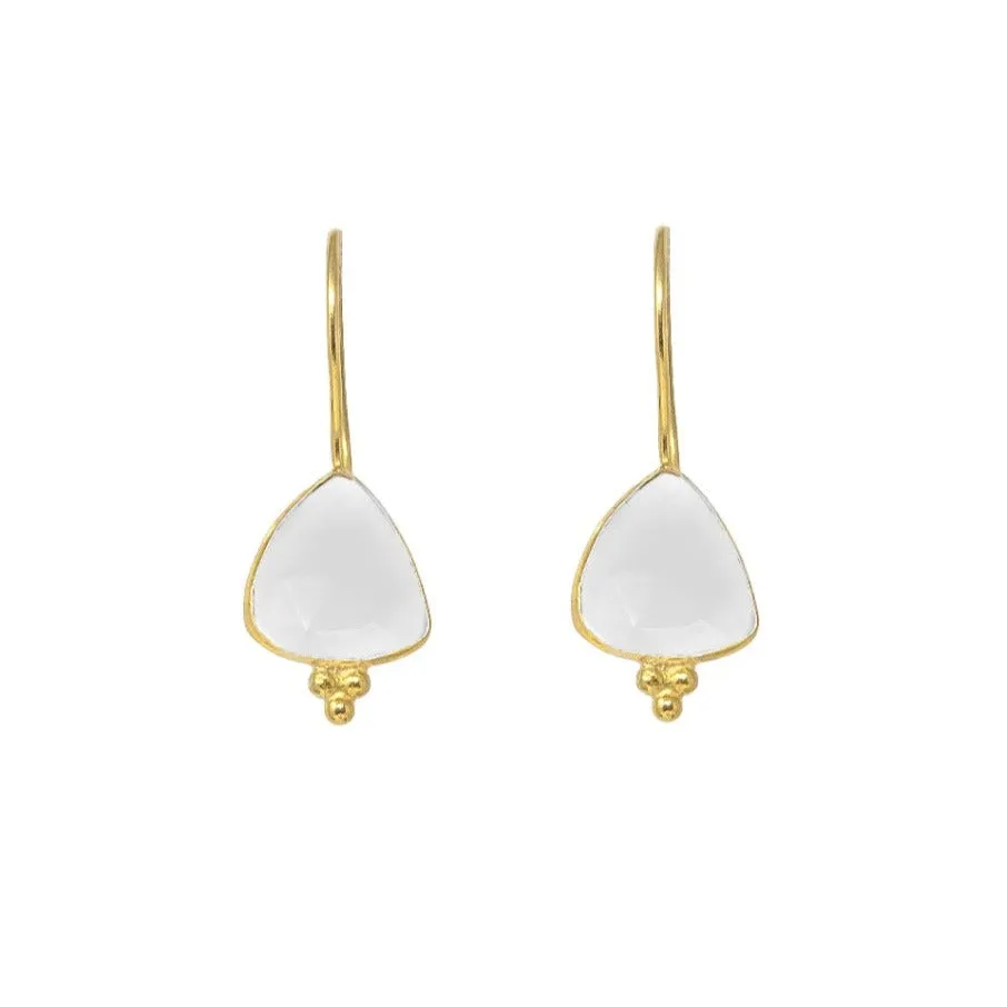 Lola White Chalcedony Earrings