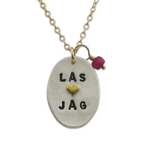 Love Monogram Tag Necklace