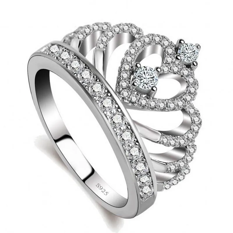 Lovers Crown Zircon Cz 925 Sterling Ring